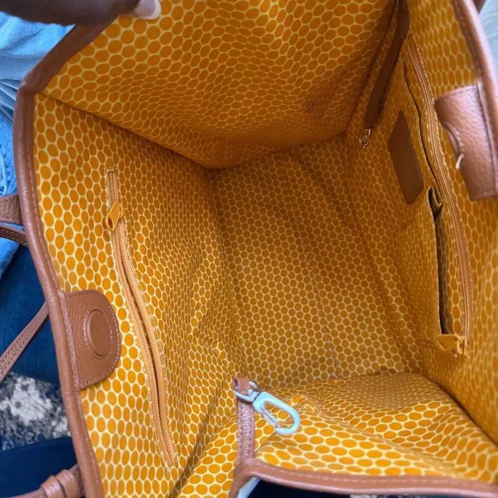 BRIGHTON Large Purse/Tote bag Floral Violet Suncatcher w/ keychain - Picture 6 of 11